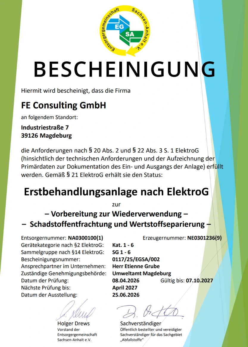 Unser Zertifikat